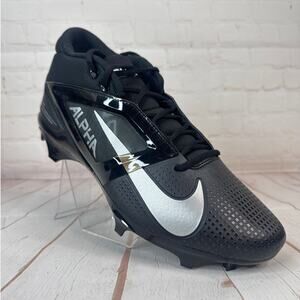 Nike Alpha Menace 4 Pro Black Silver Football Cleats Mens Size 13 (FD7037-002)